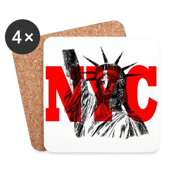 New York - Untersetzer (4er-Set) - Weiß - Vorne