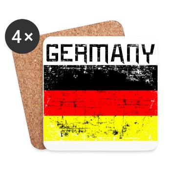 Germany Deutschland - Dessous de verre (lot de 4) - blanc - Devant