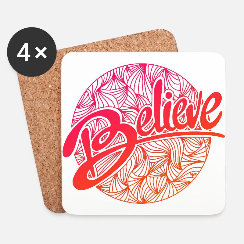 believe - Untersetzer (4er-Set) - Weiß