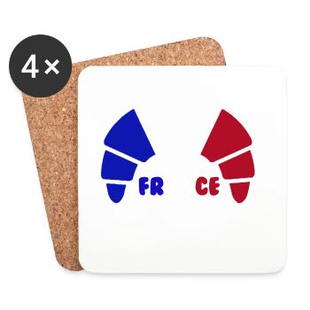 croissant france - Dessous de verre (lot de 4) - blanc - Devant