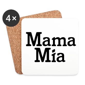 Mama Mia - Coasters (set of 4) - white - Front