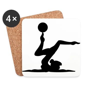 Gymnastics Gymnastics Acrobatics Gymnastics Sport - Coasters (set of 4) - white - Front