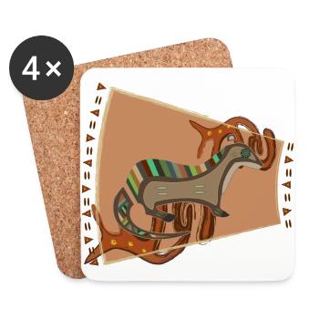 Otter - Untersetzer (4er-Set) - Weiß - Vorne