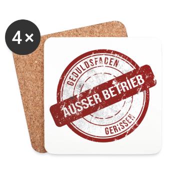 Witziger Spruch Ausser Betrieb - Untersetzer (4er-Set) - Weiß - Vorne