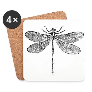 Libelle - Untersetzer (4er-Set) - Weiß - Vorne