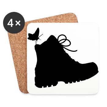 Hiking boot - Coasters (set of 4) - white - Front