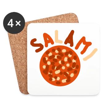 Salami - Coasters (set of 4) - white - Front