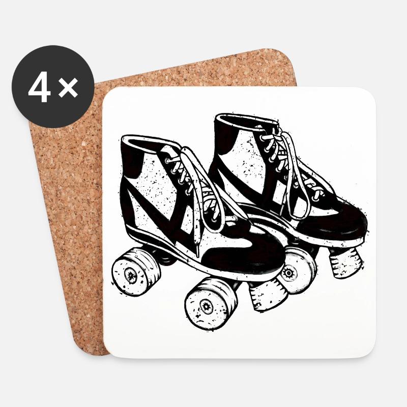 rollerskates - Coasters (set of 4) - white