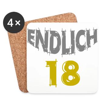 endlich18 - Untersetzer (4er-Set) - Weiß - Vorne