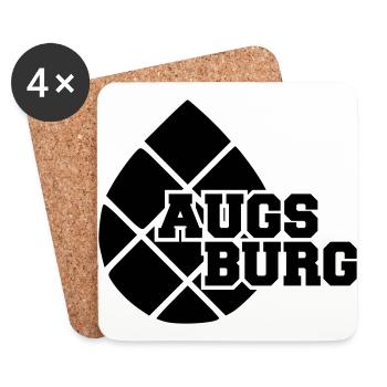Augsburg Zirbelnuss Black - Coasters (set of 4) - white - Front