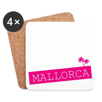 Mallorca party crew - Coasters (set of 4) - white - Front