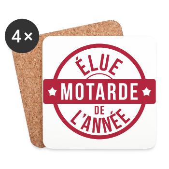 Motarde de l'année ! - Untersetzer (4er-Set) - Weiß - Vorne