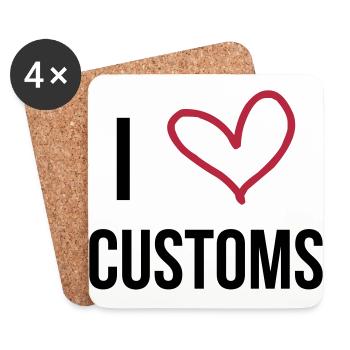 Customs Officer / Police / Douanier / Zollbeamter - Coasters (set of 4) - white - Front