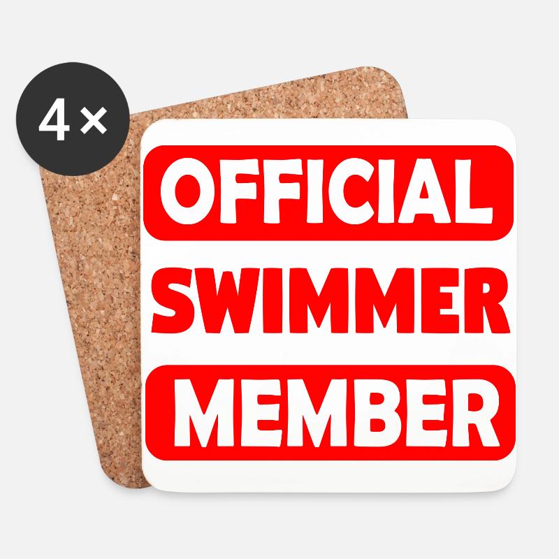 Swim Team - Untersetzer (4er-Set) - Weiß