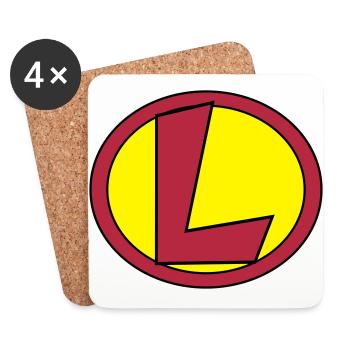 Super, Superheld, Superheldin, Hero, L - Untersetzer (4er-Set) - Weiß - Vorne