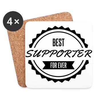 best supporter - Dessous de verre (lot de 4) - blanc - Devant