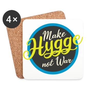 make hygge not war - Untersetzer (4er-Set) - Weiß - Vorne