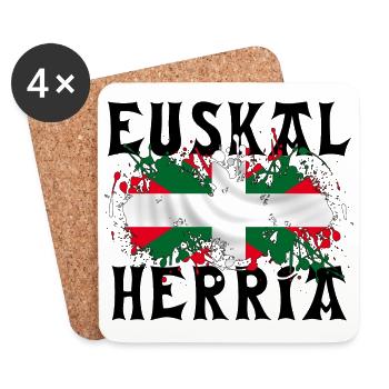 Euskal Herria - Pays Basque 86 - Dessous de verre (lot de 4) - blanc - Devant