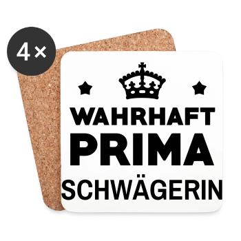Ehe Schwager Liebe Paar Schwägerin Frau Braut Love - Untersetzer (4er-Set) - Weiß - Vorne