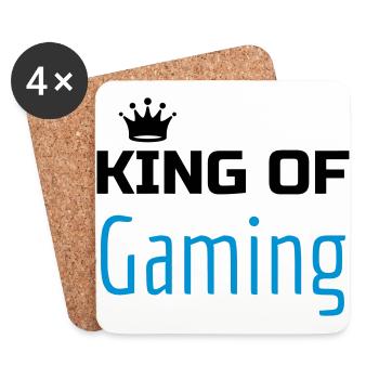 gamer gaming geek game informatique jeux vidéo - Dessous de verre (lot de 4) - blanc - Devant