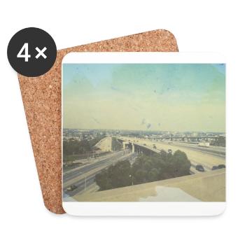 LA Highway - Untersetzer (4er-Set) - Weiß - Vorne