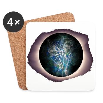 Chouette - faites confiance à votre intuition - Dessous de verre (lot de 4) - blanc - Devant