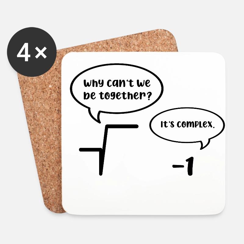 Nerd Witz Mathe - Untersetzer (4er-Set) - Weiß