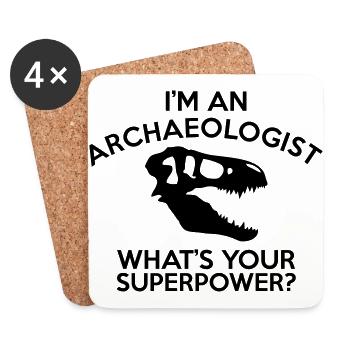 ARCHAEOLOGIST SUPERPOWER - Coasters (set of 4) - white - Front