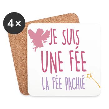 je suis une fée - Dessous de verre (lot de 4) - blanc - Devant