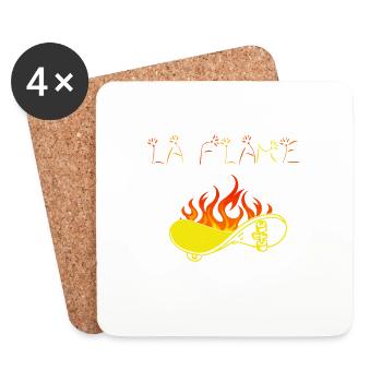 the flame - Coasters (set of 4) - white - Front