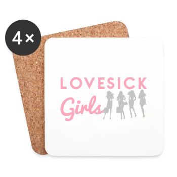 Lovesick girls blackpink - Coasters (set of 4) - white - Front