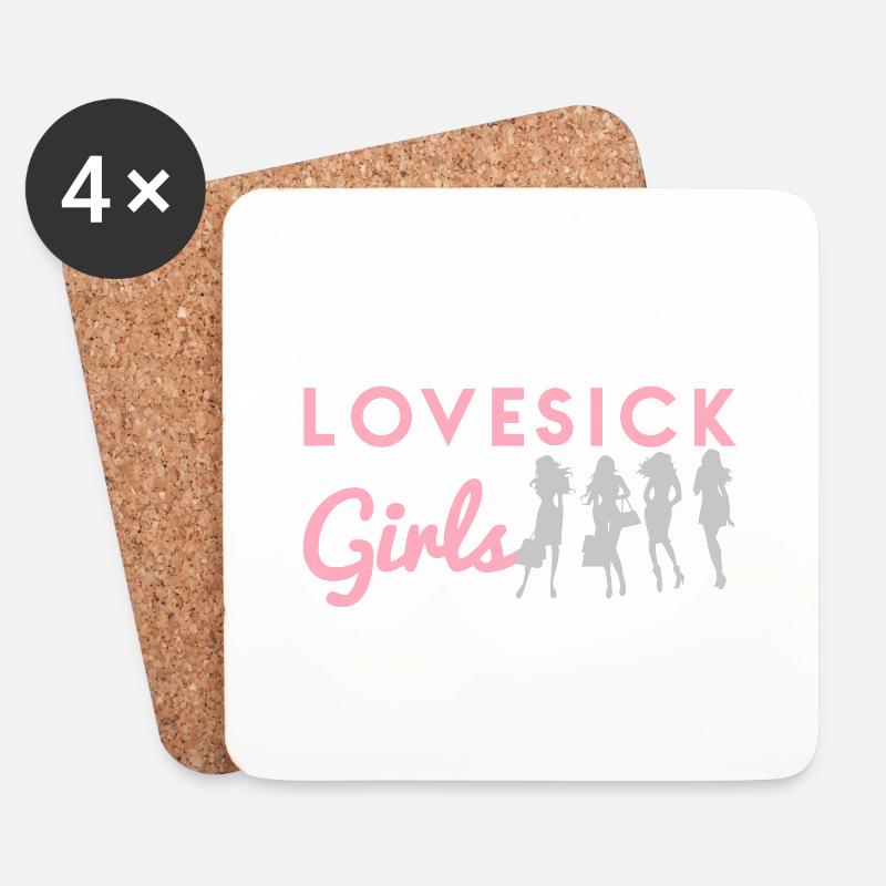 Liebeskummer Mädchen Blackpink - Untersetzer (4er-Set) - Weiß