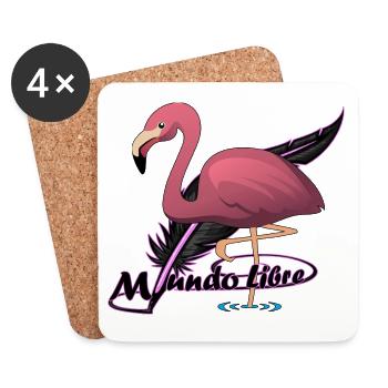 Flamenco bird - Coasters (set of 4) - white - Front