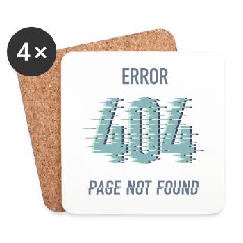 Error 404 - Coasters (set of 4) - white - Front