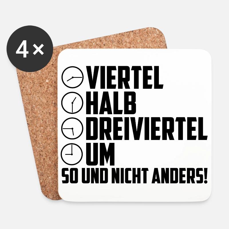 Ossi Osten Zeiten Uhrzeit Ostalgie lustig - Untersetzer (4er-Set) - Weiß