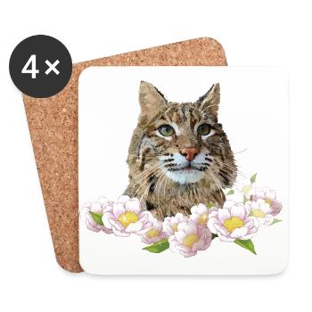 Luchs - Untersetzer (4er-Set) - Weiß - Vorne