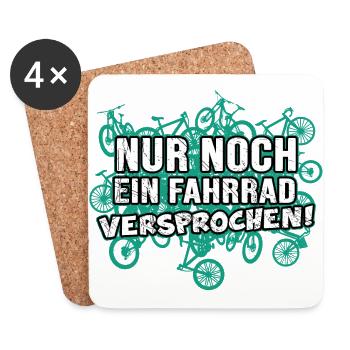 fahrrad bike gravelbike fahrradsammlung bikologe - Untersetzer (4er-Set) - Weiß - Vorne