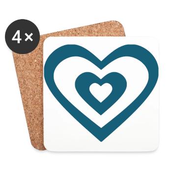 Muttertags Geschenk Mutter Muttertag Geschenkidee  - Untersetzer (4er-Set) - Weiß - Vorne