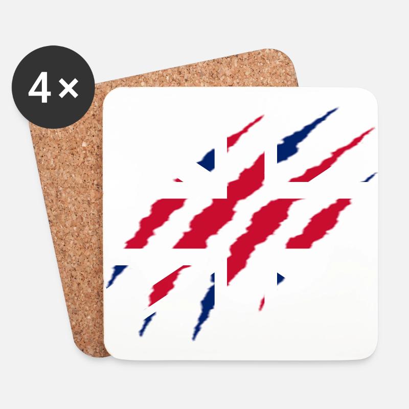 BRITISCHE KLAUE - Untersetzer (4er-Set) - Weiß