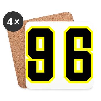Justaucorps à 96 chiffres - Dessous de verre (lot de 4) - blanc - Devant