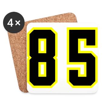 Justaucorps à 85 chiffres - Dessous de verre (lot de 4) - blanc - Devant