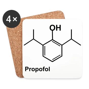 Propofol - Untersetzer (4er-Set) - Weiß - Vorne