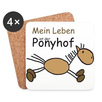My life is the pony - Coasters (set of 4) - white - Front
