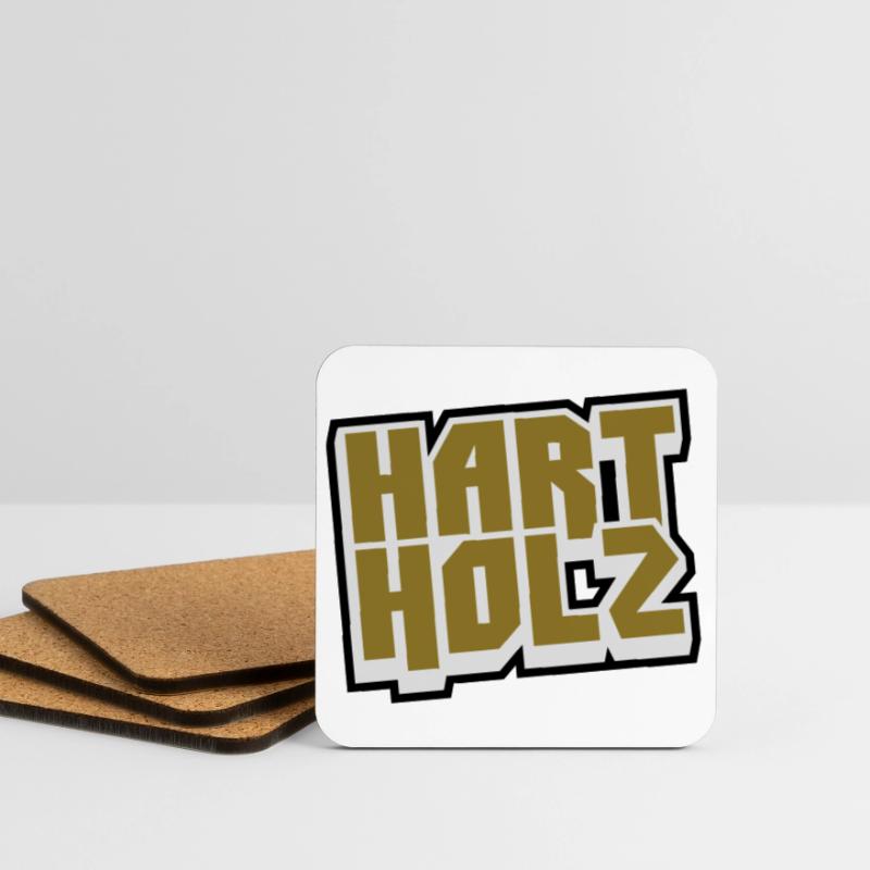 BOIS Logo Dessous de verre (lot de 4)