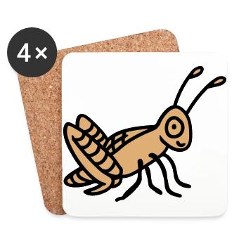 Grasshopper - Coasters (set of 4) - white - Front