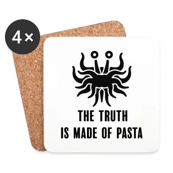 Die Wahrheit ist, von Pasta, ohne Schlaganfall - Untersetzer (4er-Set) - Weiß - Vorne
