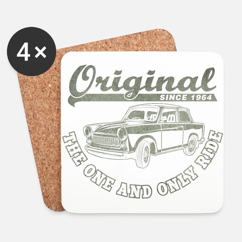 Trabant Orginal seit 1964 - Untersetzer (4er-Set) - Weiß