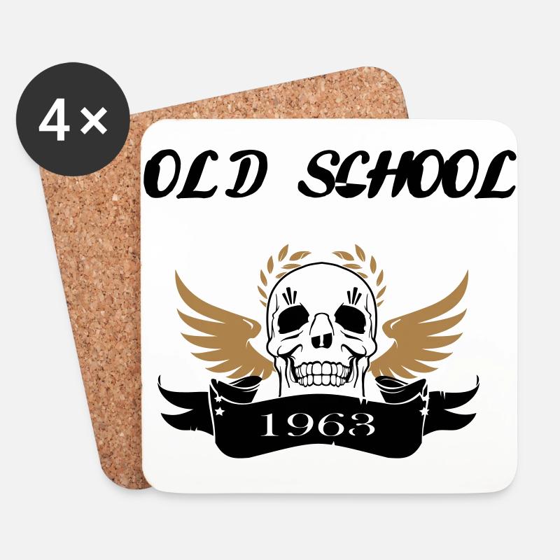 old school1963 - Untersetzer (4er-Set) - Weiß