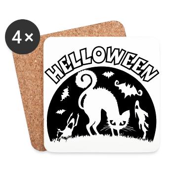 Helloween01 - Coasters (set of 4) - white - Front