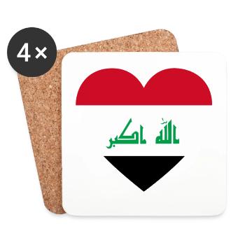 Love Love gift iraq iraq - Coasters (set of 4) - white - Front